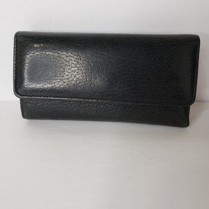 Buxton Black Leather Card Holder Wallet